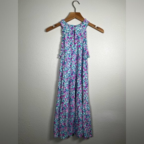 Lilly Pulitzer Blue and Pink Patterned tiered flowy dress size XXS - Picture 5 of 8